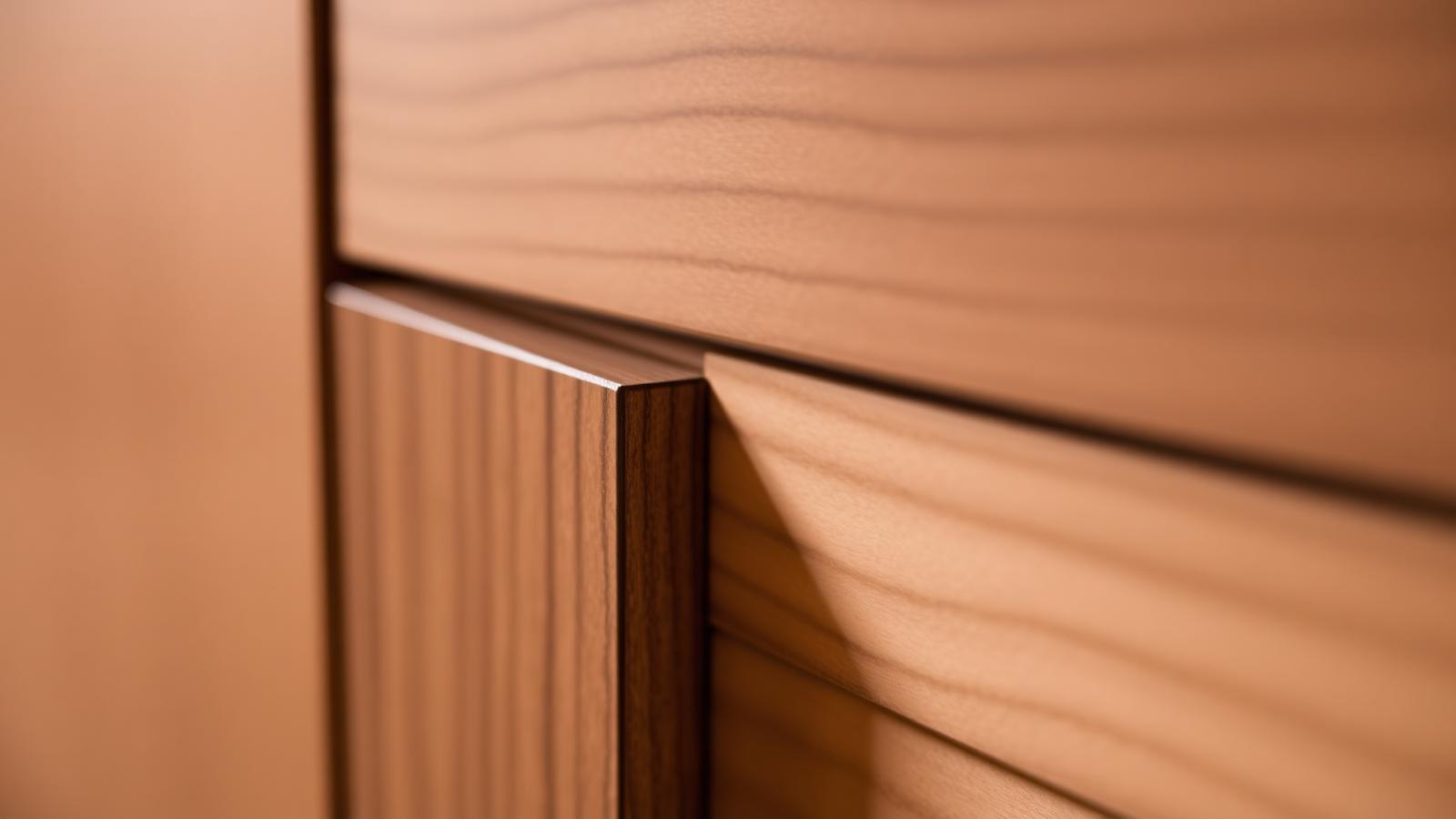 Mitred joinery detail in custom cabinetry