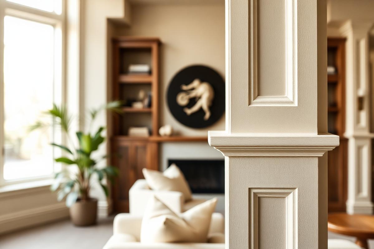 Painted trim meeting a plaster wall in a finished room